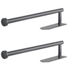 Paper Towel Holder, Self Adhesive or Screw Mounting, 2Pcs Grey