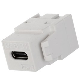 kenable Keystone USB 3.1 Type C Gen2 Female to Female Coupler Adapter (White)