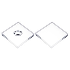 uxcell 2pcs Acrylic Square Display Blocks, 127 x 127 mm/5" x 5" Clear Jewelry Display Base Polished Cube Riser Stand Display Holder Base for Ring Jewelry Cosmetics Crafts