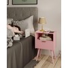 JOONEE Nightstand with Oultlet,Modern Bedside Table with Storage Drawer and