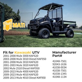 M MATI 2 Set Front Wheel Brake Drum Hub & Brake Shoe for Kawasaki Mule 3000 3010 4010 4000 3020 2510 KAF620 KAF950 2001-Up 41048-7501 92043-1636 41038-0034 41038-7501