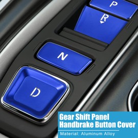 A ABSOPRO Gear Shift Panel Electronic Handbrake Button Cover Trim for Honda Accord 2018-2022 Hybrid Version Blue (Set of 9)