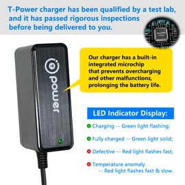 T POWER 25.2V Charger for Aiper Scuba X1 Pro 21.6V 10400mAh Li-ion Battery Robot Cleaner Cordless Robotic Pool Vacuum GVE Model GM95-252300-2FGN Ac Dc Adapter Class 2 Power Supply Cord