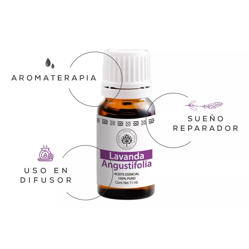 Arbora Aceite Esencial De Lavanda 100% Puro Difusor Aromaterapia