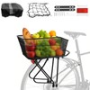 YEEGO DIRECT Rear Bike Rack with Basket, Adjustable Detachable Bike