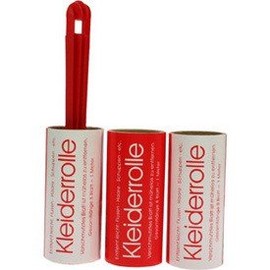 Kleiderroller mit 2 Ersatzrollen +++ Fusselroller - je 8 Blatt - Eine Packung mit 1 Abroller + 2 Nachfüllrollen