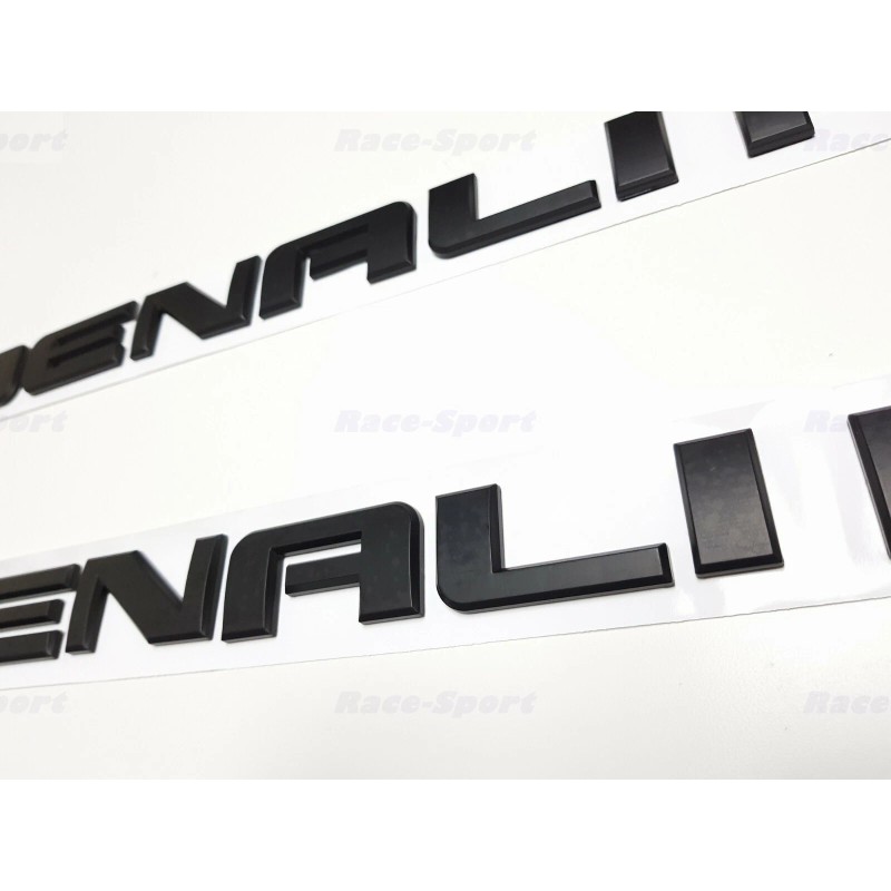 GMC 2PCS Matte Black DENALI HD 3D Side Door Letter