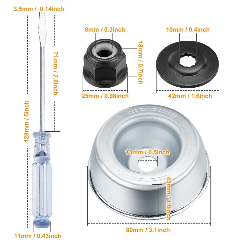 HK 2 Pack 9" x36T Carbide Tip Brush Cutter Blades
