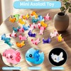 IETWATE Pack of 40 Mini Axolotl, Cartoon Cute Mini Figures,
