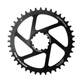 Leonardi - Gecko CX Chain Ring to fit SRAM GX-1400, X1-1400, XO1, XX1, RIVAL1, FORCE1, Force 22 Capo Ultra. 10 & 11 Chain Compatible. 7075-T6 Aluminum 38 Tooth Round (38-Teeth)