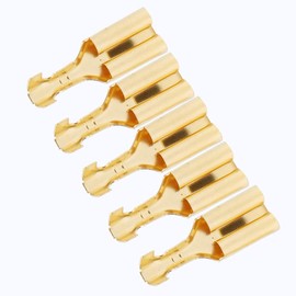 100Pcs Blade Connector Female Spade 7.8mm Female Spade Crimp Terminal Connector Brass Plug and Pull Type Connector Terminal 7.8mm for Machinery Electricity Railway