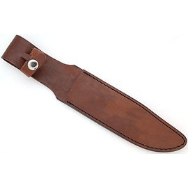 Snake Eye Tactical Full Size KA-BAR Style Genuine Leather Sheath (Brown 12")