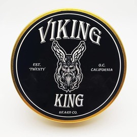 VIKING KING BEARD CO. Beard Balm- Gold (Spiced Vanilla Tobacco)- All Natural Beard Softener and Beard Conditioner - Beard Butter for Men Strong Hold, Beard Wax, Beard Care.