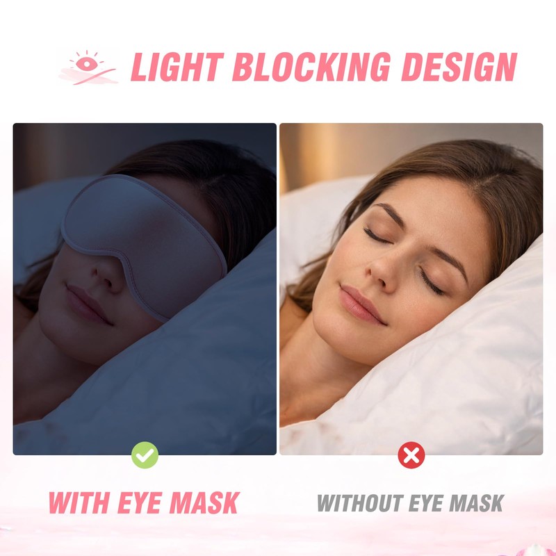 GRIFEMA Sleep Mask, 100% Blackout 3D Eye Mask for Men