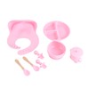 8 Pcs Silicone Baby Feeding Set Bib Suction Plate Bowl