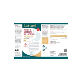 ERBA VITA Lattasi integratore alimentare con enzima lattasi, utile per migliorare e ottimizzare la digestione del lattosio in caso di intolleranza - Formato 30 Compresse
