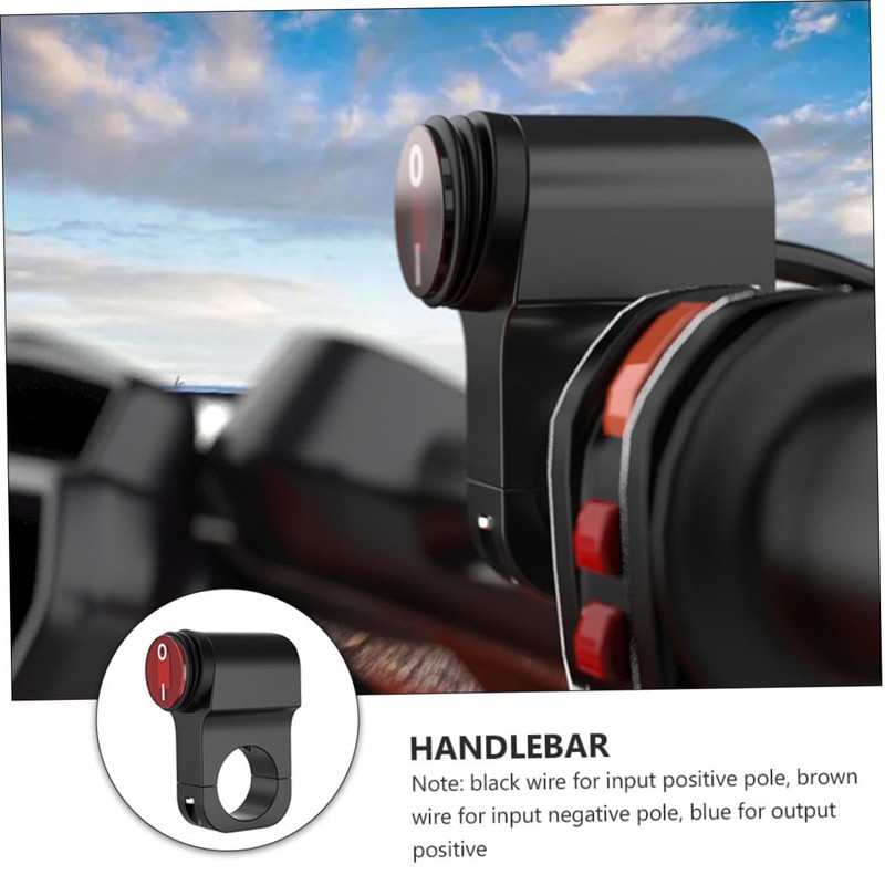 Outanaya Motorcycle Handlebar Switch for Emergency Light Control Compatible with