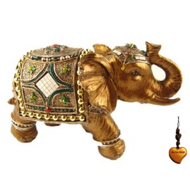 Feng Shui Trunk up Lucky Elephant-4" Tall (With a Betterdecor Charm and Bag))