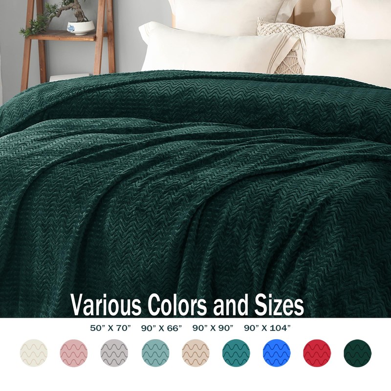 Exclusivo Mezcla Large Flannel Fleece Throw Blanket, 127x178 CM Sofa