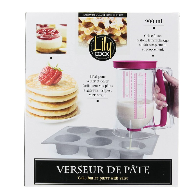 Lily Cook KP5115 Teigspender (blau, grün, violett, Kunststoff, Messbecher, Milliliter)