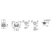 25 Pack #6-32 Self-Retaining Cage Nuts - 3/8" Panel Hole
