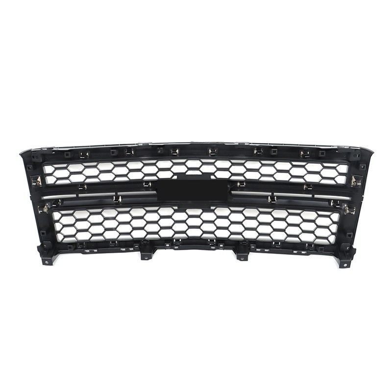 TJHSM Front Grille Bumper Honeycomb Chrome Silver Grill Replacement for