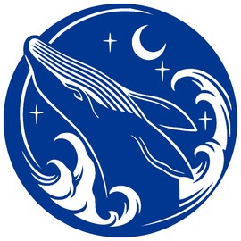 Breaching Whale Cutout Sticker Rub On Decal 4-by-4 Inches (Brown)