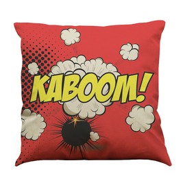HACASO 18 X 18 Inch Pop Art Comic Cotton Linen Decorative Throw Pillow Cover Pillowcase(2)