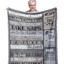 Retirement Gifts for Men/Women 2024, Best retirement Gift Ideas, Retired Gifts, Funny Retirement Gifts for Male/Female, Happy Mens Retirement Gifts for Coworker, Gifts for Retirement Blanket 60X50in