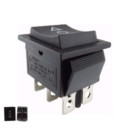 Rocker switch, rocker switch, on/off button, installation opening approx. 28.5 x 21.5 mm, black, also as a replacement for the lawnmower (2)