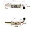 Spring Loaded Latch, Tiberham 128 mm Barrel Bolt Metal Lock