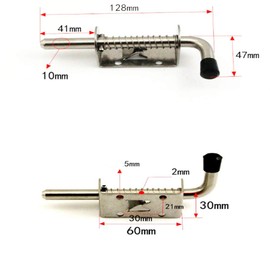 Spring Loaded Latch, Tiberham 128 mm Barrel Bolt Metal Lock with Grip, Heavy Duty Spring Latch Pin for Yard Gate Shed Door Tailgate Trailer Garage