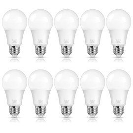 MAXvolador MAXvolador A19 LED Light Bulbs, 100 Watt Equivalent, Daylight White 5000K, 1500LM, E26 Base, Non-Dimmable, 13W Bright White Bulbs, 10-Pack