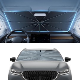 Autorder Windshield Sun Shade Umbrella for 2020-2025 Mazda CX-30 CX30 Accessories,Upgraded Ice Crystal Material,Easy Setup Umbrella Sunshade for Car Windshield,100% Sun Blocking