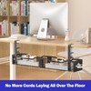 Punmoy Under Desk Cable Management Tray 25.12", Extra Large Cable