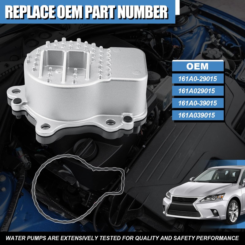 161A0-39015 Electric Water Pump Assembly Compatible with 2010-2017 Toyota Prius