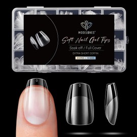 Modelones Nageltips 510 Stück- Full Cover Nail Tips Set,Gel Tips Set, Pre-Buff PMMA Harz Nagelspitzen, Künstliche Nägel Zum Aufkleben Nail Art DIY, 15 Size Set 12