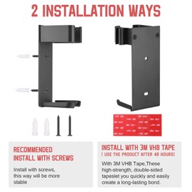 Soporte de pared para Dyson Airwrap Styler, rizador de pelo, organizador de metal adecuado para varios palos de pelo rizado, aluminio (negro)