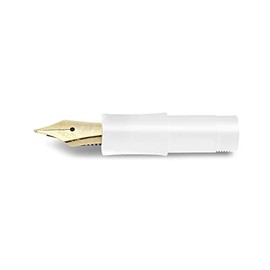 Kaweco Classic Fountain Pen Nib Medium M Stainless Steel Nib Gold Plastic Grip White