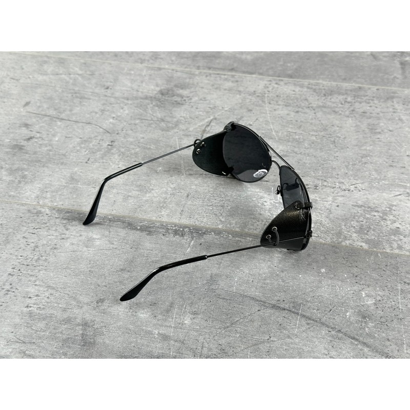 Black Removable Sunglasses Side Protector Leather Side Protector to Protect