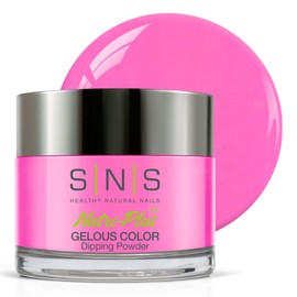 SNS Nail Dip Powder, Gelous Color Dipping Powder - Flamenco Dress (Pink) - Long-Lasting Dip Nail Color Lasts 14 Days - Low-Odor & No UV Lamp Required - 1 OZ
