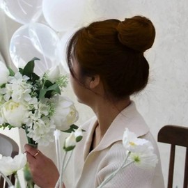 How to tie light brown hair in a bun, decoration self (WFHO1BS) / 인 올림머리 밝은갈색 머리묶는방법 장식 셀프 (WFHO1BS)
