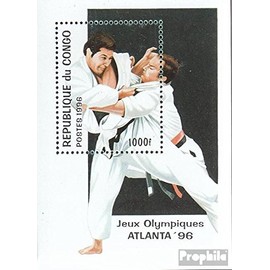 Prophila Collection Kongo (Brazzaville) Block127 (kompl.Ausg.) postfrisch ** MNH 1996 Olympische Sommerspiele 96 (Briefmarken für Sammler) Kampfsport (Boxen/Fechten/Ringen/Karate …)