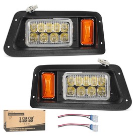 10L0L Golf Cart Headlight Kit for Yamaha G14, G16, G19 G22 Gas or Electric, 12V Front Driver & Passenger Side, 3Pin Connector Included