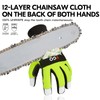 Vgo... Chainsaw Gloves 12-Layer Protection on Both Hands, Safety Foresty