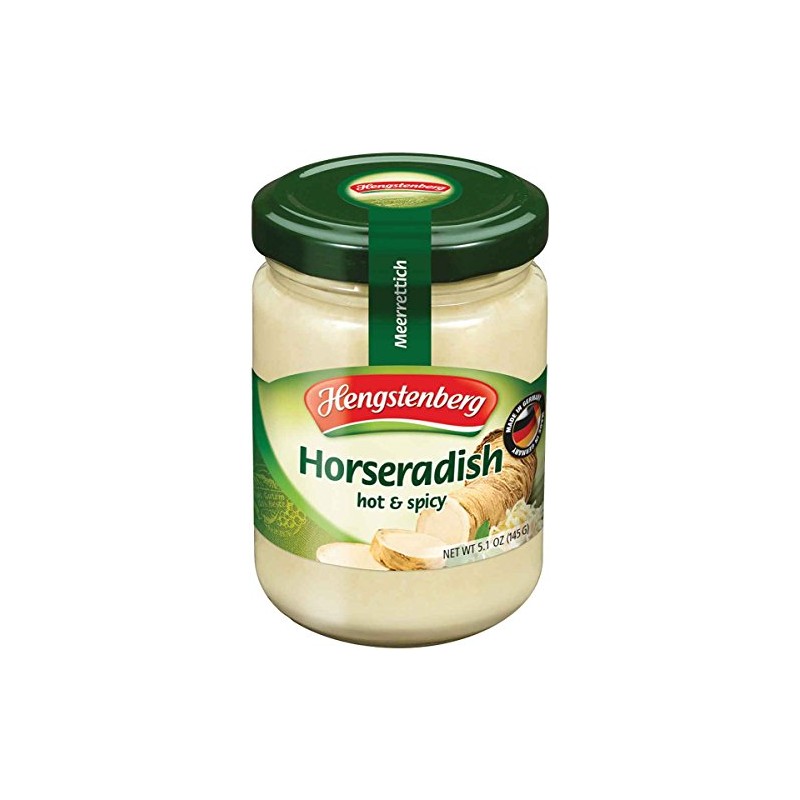 Hengstenberg Horseradish Hot & Spicy, 5.1-Ounce Jars (Pack of 12)