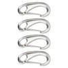4pcs 100mm Heavy Duty Snap Rope Hook Stainless Steel Spring