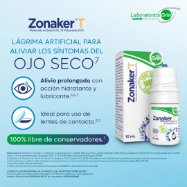 Zonaker T Solucion Lubricante Oftalmico 0.2% Frasco Gotero C/10 Ml - Laboratorios grin, s.a. de c.v.