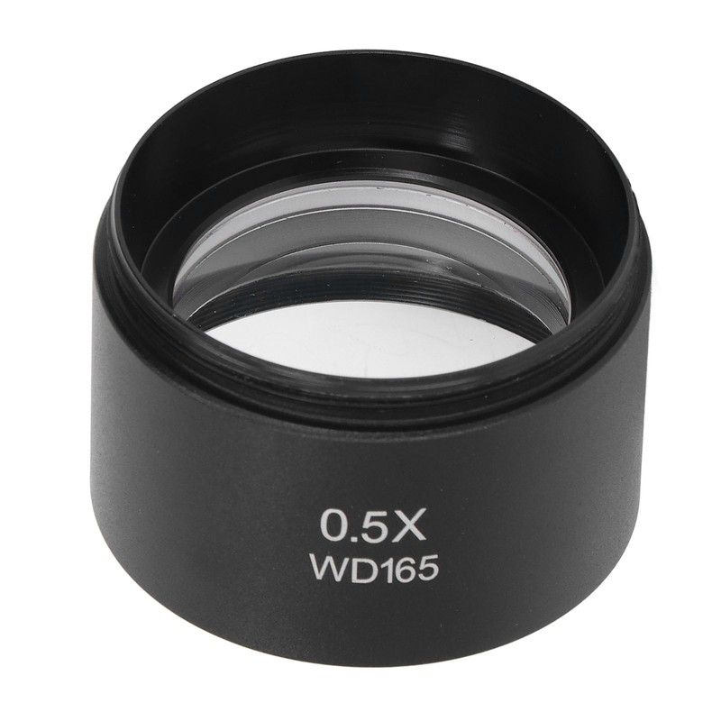Auxiliary Objective Lens Aluminum Alloy 0.5X Microscope Part for SM