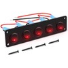 GOOACC 5 Gang 3 Pin Rocker Switch Panel 20A Waterproof